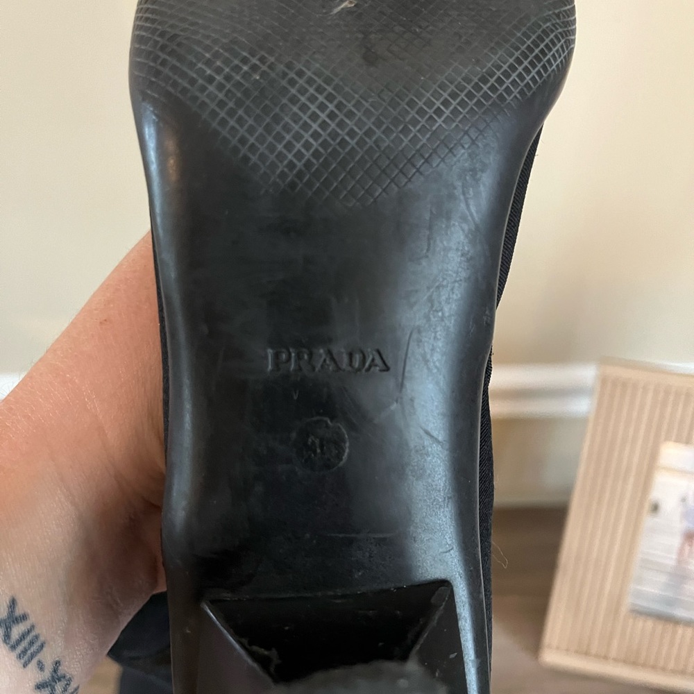 Prada, Black stretch ankle boots. Size 8 - Picture 4 of 7